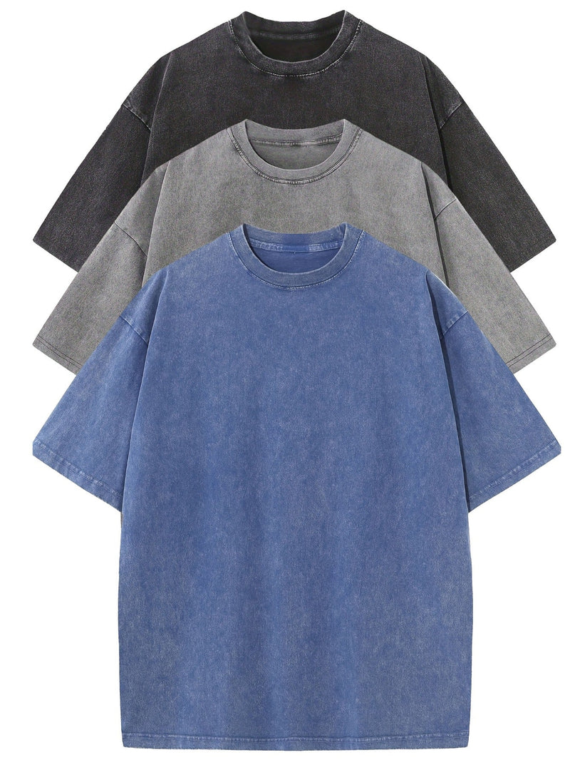 MASON – Avslappnat bomullsset med oversized t-shirts – 3-pack