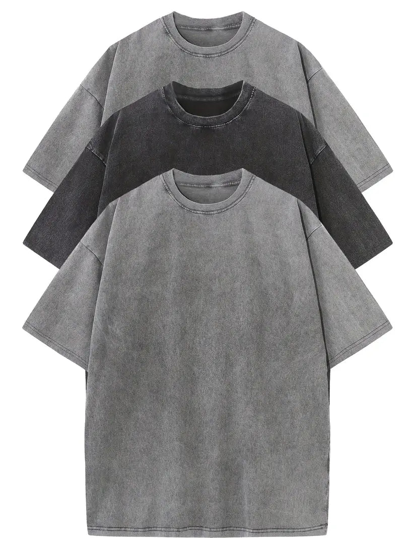 MASON – Avslappnat bomullsset med oversized t-shirts – 3-pack