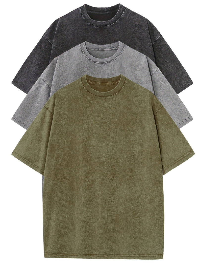 MASON – Avslappnat bomullsset med oversized t-shirts – 3-pack