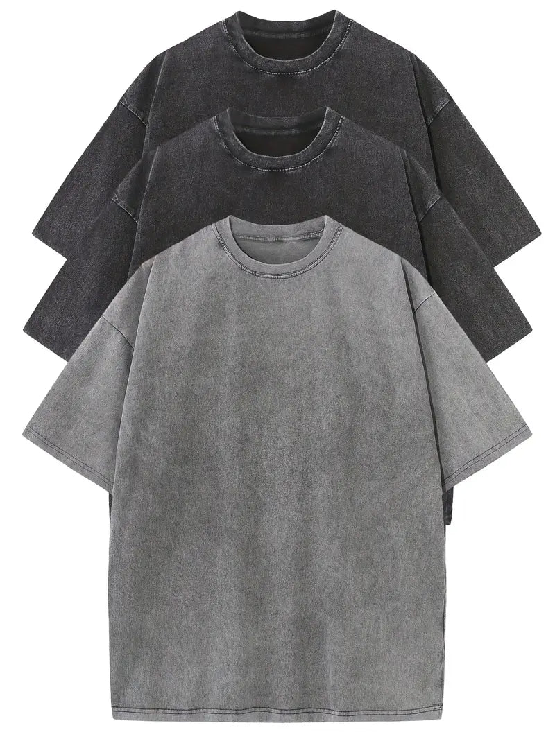 MASON – Avslappnat bomullsset med oversized t-shirts – 3-pack